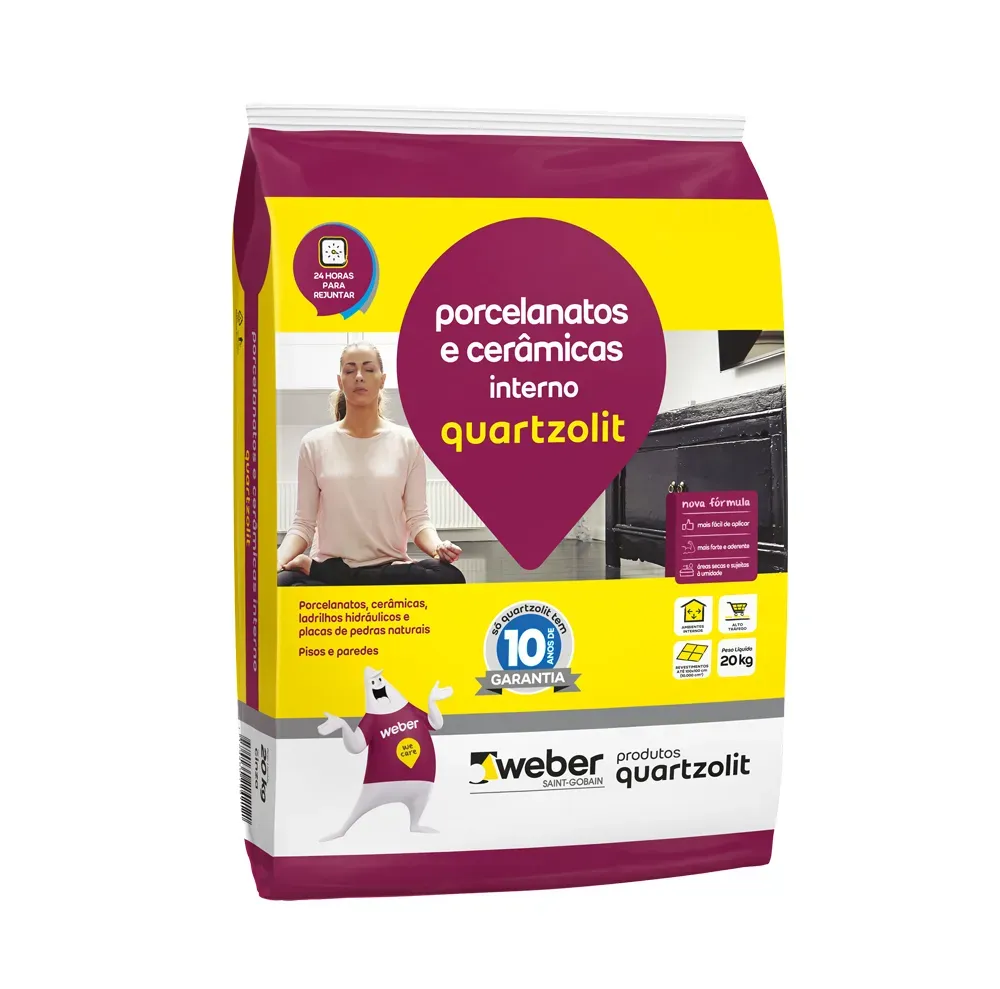 Argamassa Colante para Porcelanato Interno Quartzolit 20kg