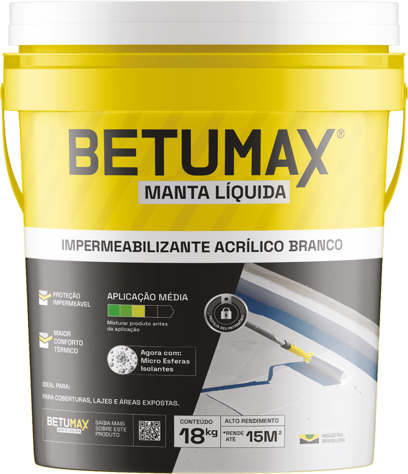 Manta Líquida BETUMAX 3,6L – Impermeabilizante para Lajes, Telhados e Coberturas