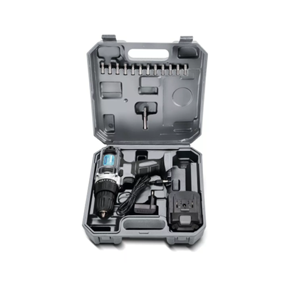 Parafusadeira Furadeira 12v 16 Pçs Bateria Maleta Tramontina Cor Cinza 110V/220V - 42383016