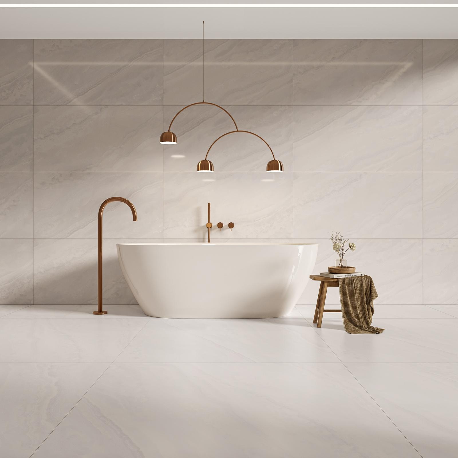Porcelanato Onyx Waterfall AR24314 Acetinado Retificado 121x121 cm – Caixa com 2,93 m²